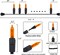 Orange LED Halloween String Lights – 35 Count, 11 ft, Indoor/Outdoor Decor (Black Wire-Orange)